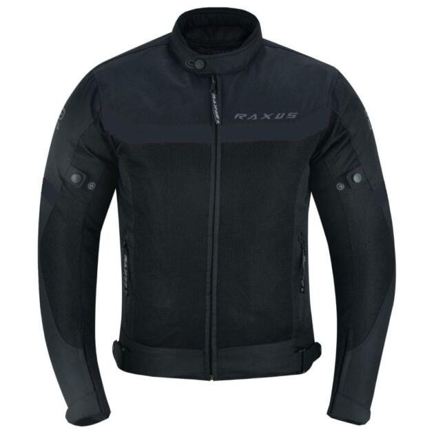 RAXUS MEN'S SUMMER MOTORCYCLE JACKET STORM COLD - BLACK
