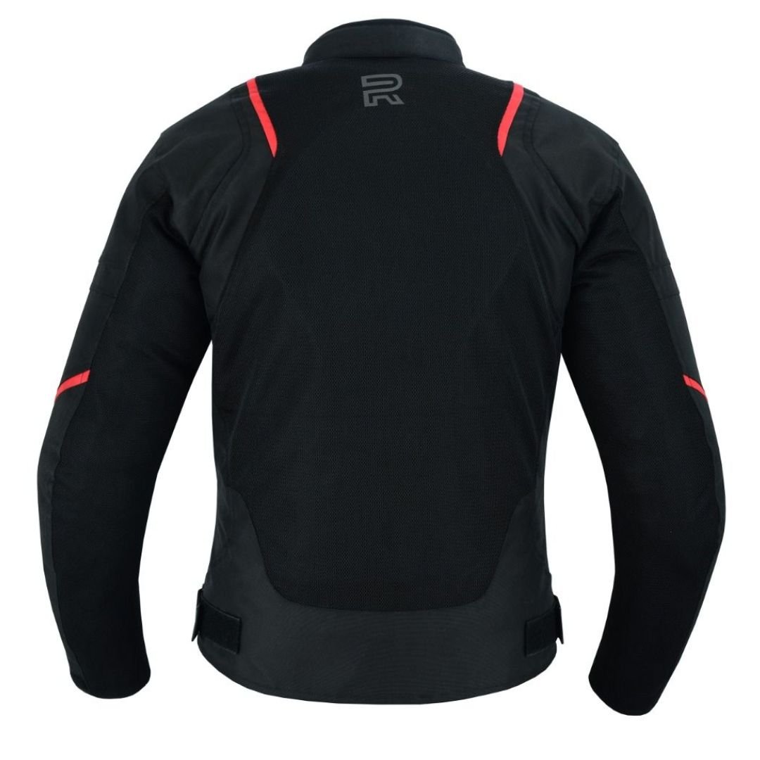 Raxus Men Summer Motorcycle Track Jacket- Red - Image 3