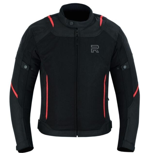 Raxus Men Summer Motorcycle Track Jacket- Red