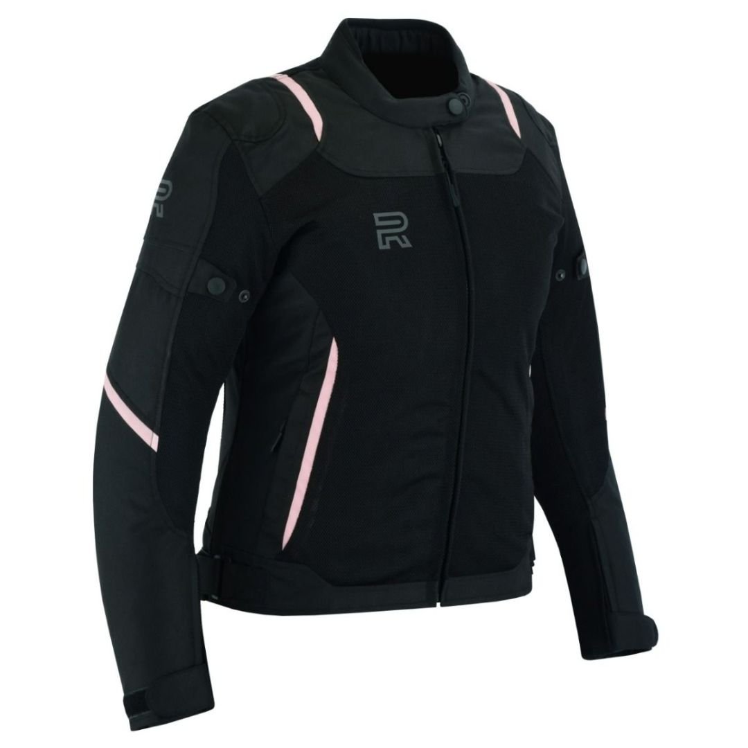 Raxus Summer Motorcycle Jacket Women Track- Pink - Image 2