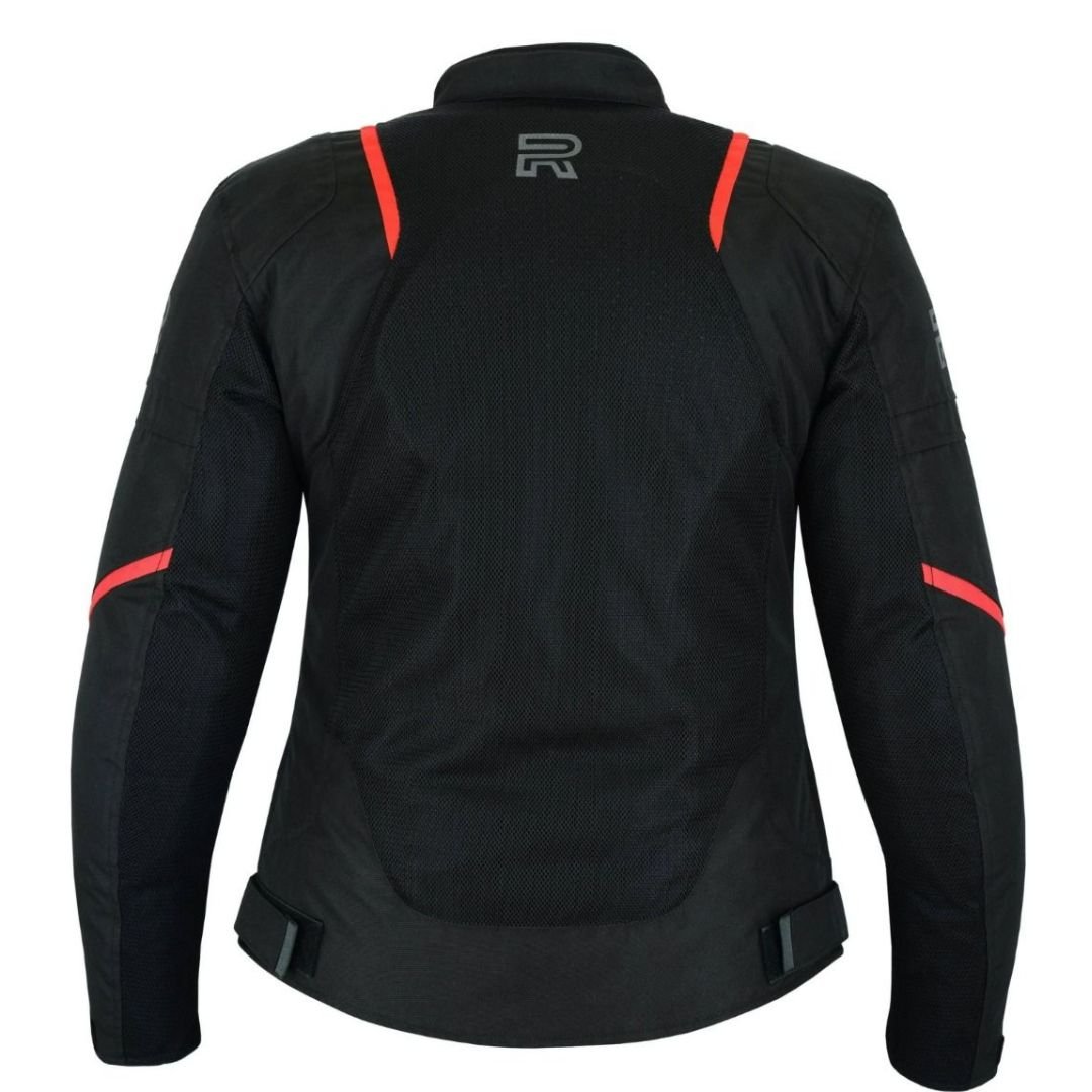 Raxus Summer Motorcycle Jacket Women Track- Red - Image 3